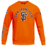 Pro Standard MLB Stacked Fleece Crew - Men's Orange/Orange