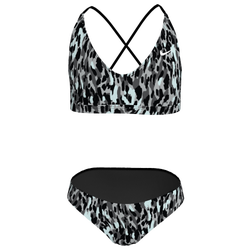 Girls' Grade School - Nike Lace Up Bikini Set - Black/White