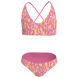 Girls' Grade School - Nike Lace Up Bikini Set - Pink Glow/Yellow