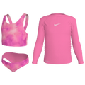 Nike Long Sleeve Hydroguard Midkini Set - Nike Pink Glow/White