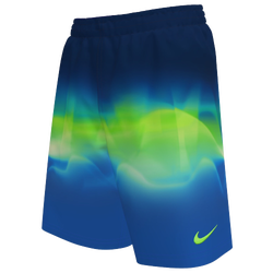 Boys' Grade School - Nike 7" Volley Short - Green/Blue Crystal
