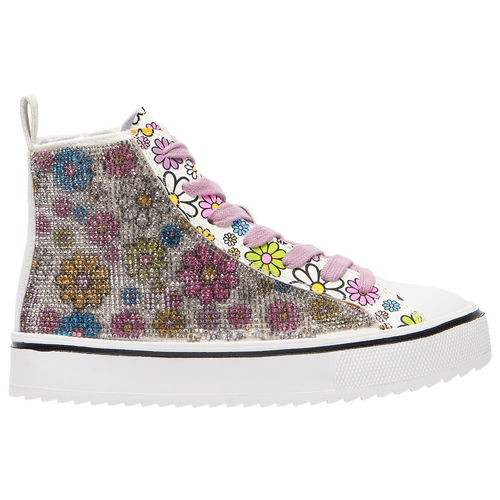 

Girls Preschool Steve Madden Steve Madden Shake Slides - Girls' Preschool Running Shoe White/Multi Size 03.0