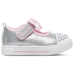 Girls' Toddler - Skechers Maryjane Twinke Toe - Multi/Silver/Pink