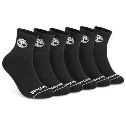 Men's - Timberland Millboro Crew Socks 6 Pack - Black/White
