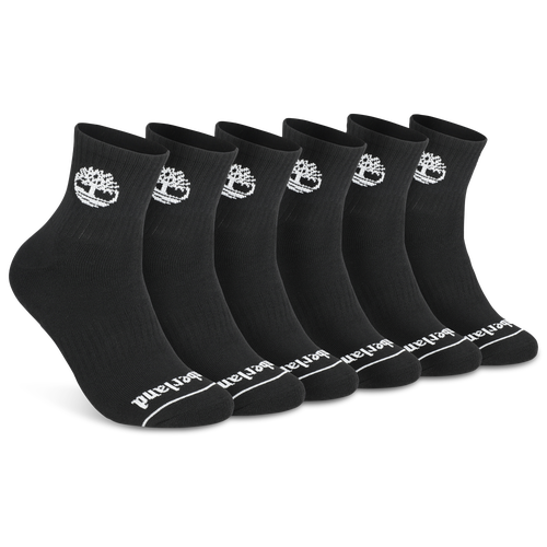 Timberland Millboro Crew Socks 6 Pack - Timberland Black/White