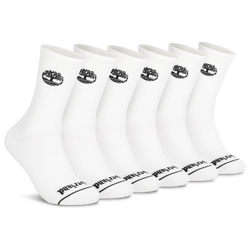 Men's - Timberland Millboro Crew Socks 6 Pack - White/Black