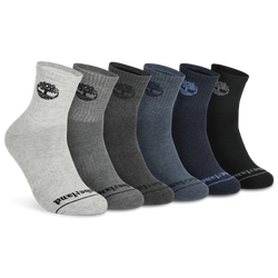 Men's - Timberland Millboro Quarter Socks 6 Pack - Denim/Black/Multi