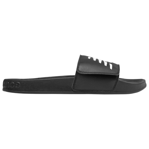 

New Balance Mens New Balance 200 Adj Slides - Mens Shoes Black/Black/White Size 15.0