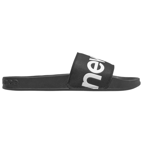 

New Balance Mens New Balance 200 Slide - Mens Shoes Black/White Size 12.0