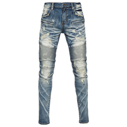 Men's - Smugglers Moon Moto Jeans - Indigo/Indigo