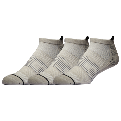 

LCKR Mens LCKR 3 Pack Performance No Show Socks - Mens Gray Size M