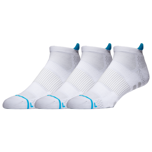 Lckr Mens  3 Pack No Show Socks In White