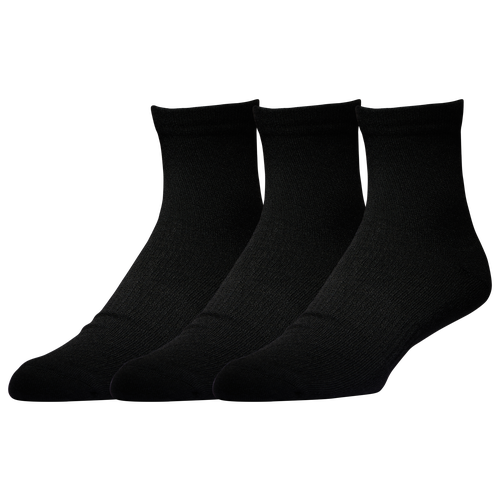 

LCKR Mens LCKR 3 Pack Performance Quarter Socks - Mens Black Size M