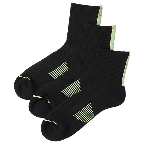 

LCKR Mens LCKR 3 Pack Performance Quarter Socks - Mens Black Size L