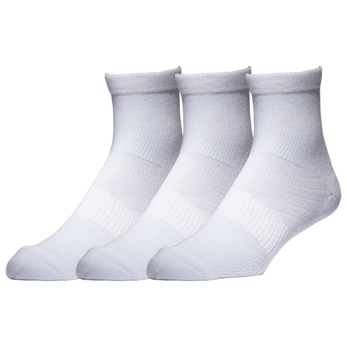 

LCKR Mens LCKR 3 Pack Performance Quarter Socks - Mens White Size L