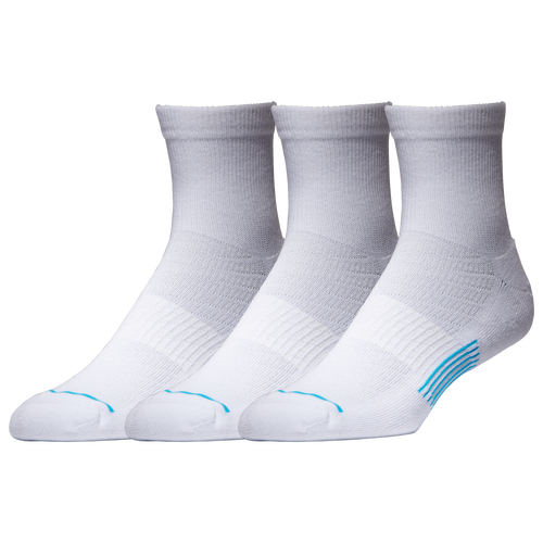 

LCKR Mens LCKR 3 Pack Performance Quarter Socks - Mens White Size M