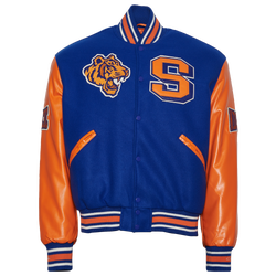 Men's - Campus Remix Savannah State University Varsity Jacket - Blue/Orange