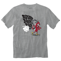 Boys' Grade School - Vans Stop Drop & Roll T-Shirt - Gray/Red