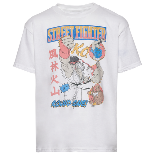 

Boys Street Fighter Street Fighter SF Round One Comic Culture T-Shirt - Boys' Grade School White/White Size L