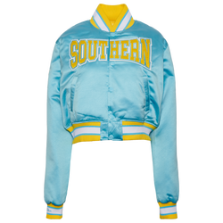 Women's - Campus Remix Southern University Satin Jacket - Blue/Yellow