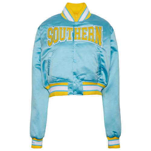 

Campus Remix Womens Campus Remix Southern University Satin Jacket - Womens Blue/Yellow Size M