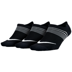Women's - Nike 3 Pk Performance Lightweight Socks - Black/White