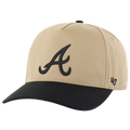 47 Brand Braves Two Tone Hitch Visor - 47 Brand Khaki/Black