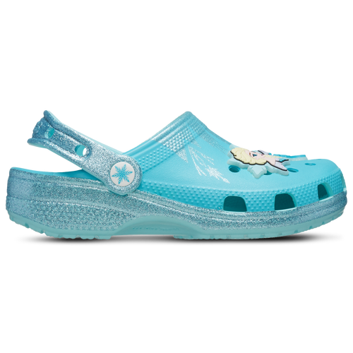 Crocs Girls Frozen Elsa Classic Clogs Shoes Multi Blue Size 05.0