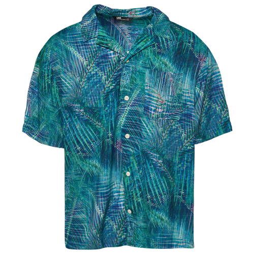 

LCKR Mens LCKR Camp Shirt - Mens Green/Multi Size XL