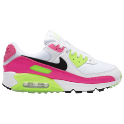 Women's - Nike Air Max 90 - White/Black/Pink Blast