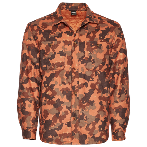 

LCKR Mens LCKR Shacket - Mens Orange/Multi Size 3XL