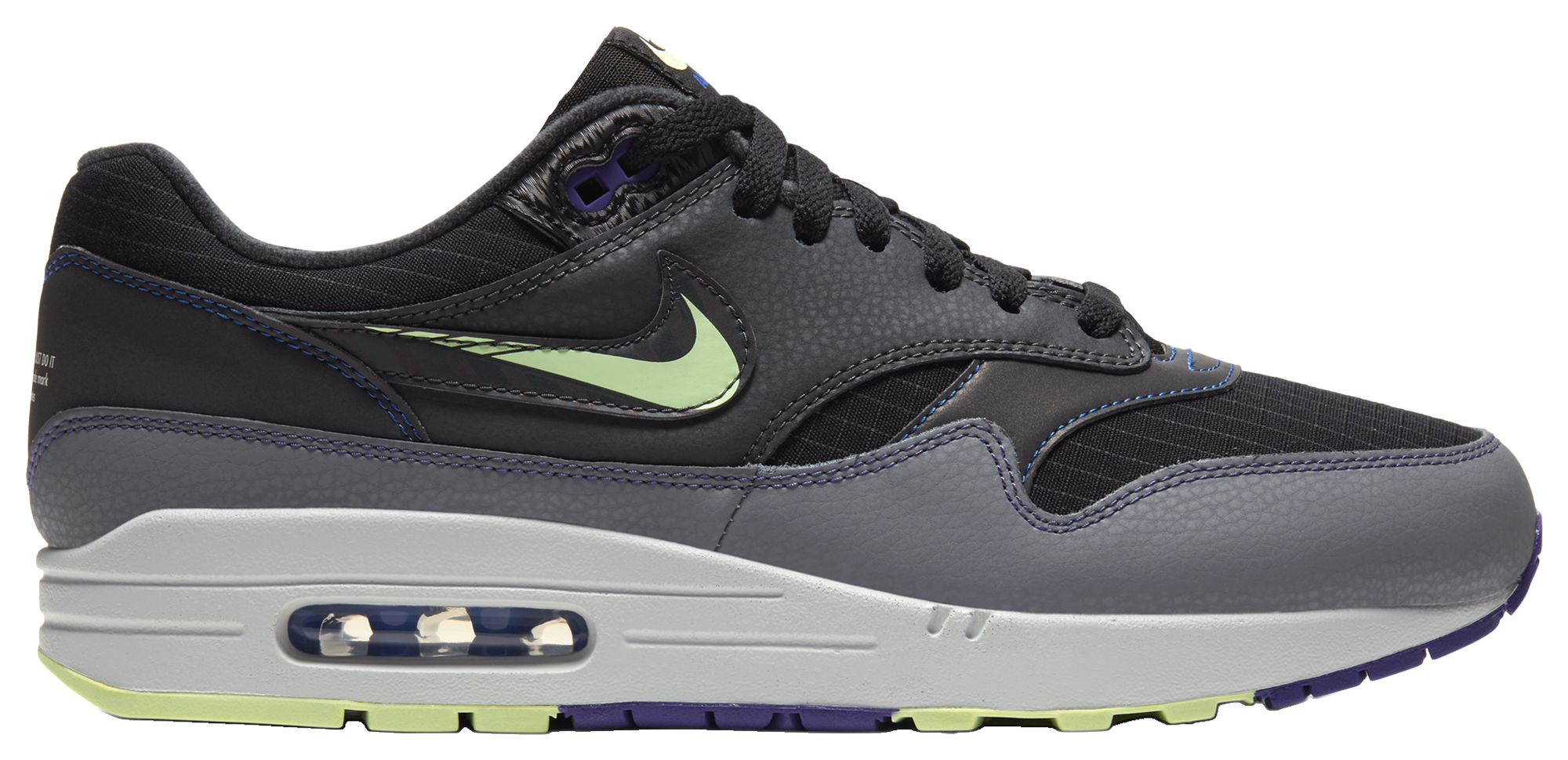 black and grey air max 1