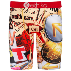 Boys' Grade School - Ethika Graphic Briefs - Red/Yellow