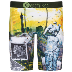 Boys' Grade School - Ethika Graphic Briefs - Gold/Grey