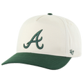 47 Brand Braves Two Tone Hitch Visor - 47 Brand Natural/Dark Green