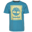 Timberland Stack Logo T-Shirt - Men's Blue/Green