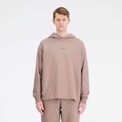 Men's - New Balance Linear Pullover Hoodie - Mushroom