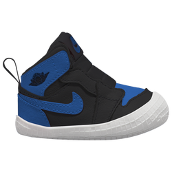 Boys' Infant - Jordan AJ 1 Crib Bootie - Black/White/Varsity Royal