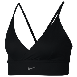 Women's - Nike Indy Textured Shine Bra - Black/Grey