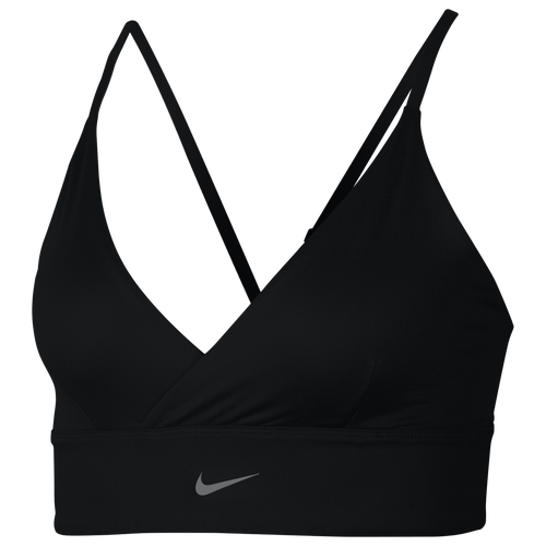 

Nike Womens Nike Indy Textured Shine Bra - Womens Grey/Black Size XS