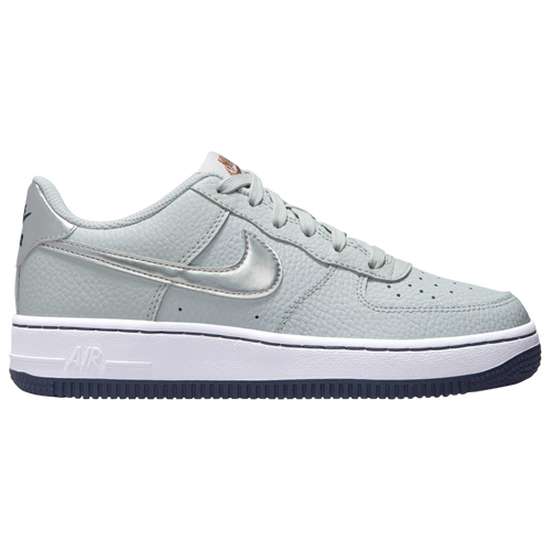 Nike Kids' Boys Air Force 1 Low In Pure Platinum/metallic Silver/barely ...
