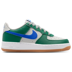 Boys' Grade School - Nike Air Force 1 Low - Racer Blue/Gray Fog/Evergreen