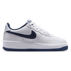 Boys' Grade School - Nike Air Force 1 Low - Football Grey/Midnight Navy/White