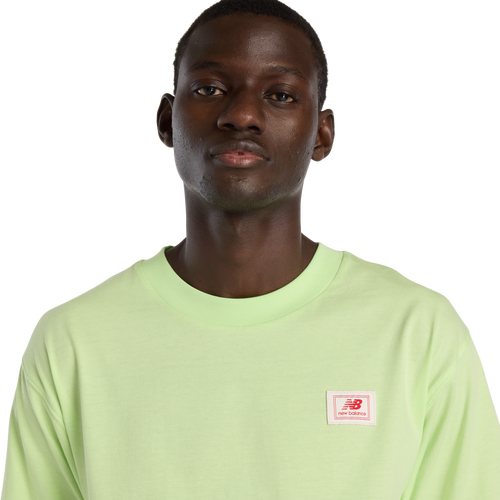 New Balance Woven Label T-Shirt - New Balance Silver/Volt