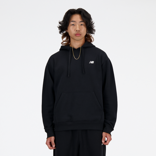 Shop New Balance Mens  Sport Essentials Fleece Hoodie In Black/white