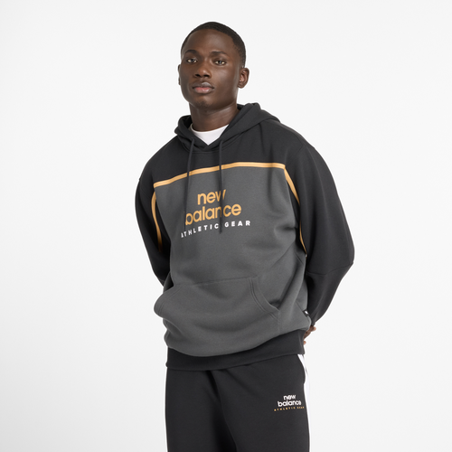 

New Balance Mens New Balance Footlocker 50th Collab Fleece Pullover Hoodie - Mens Black/Gold Size M