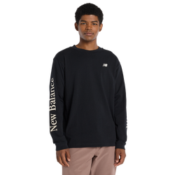 Men's - New Balance Athletics Classic Long Sleeve T-Shirt - Black/White