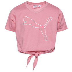 Girls' Grade School - PUMA Tie Front T-Shirt - Pink