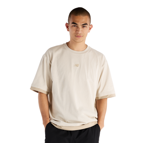  - New Balance Oversized Double Layer T-Shirt - Beige