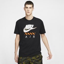 Men's - Nike Footwear Air T-Shirt - Black/White/Orange